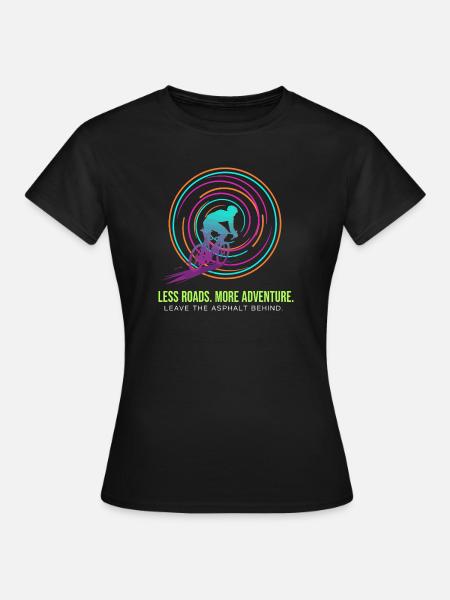 Radabenteuer: Neon Spiral - Frauen T-Shirt - Schwarz
