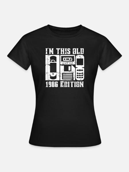 Ik ben dit oude retroontwerp uit de 1986 Edition - Vrouwen T-shirt - zwart
