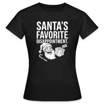 La déception préférée du Père Noël - T-shirt Femme - noir - Devant - AI Model Female 172 dark (172cm)