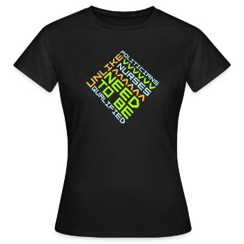 Contrairement aux politiciens, les infirmières doivent être qualifiées - T-shirt Femme - noir - Devant - AI Model Female 172 dark (172cm)