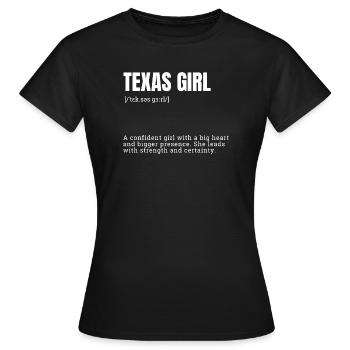 Texas Confiante - T-shirt Femme - noir - Devant - AI Model Female 172 dark (172cm)