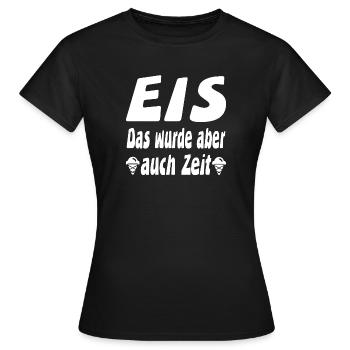 Eis - Frauen T-Shirt - Schwarz - Vorne - AI Model Female 172 dark (172cm)