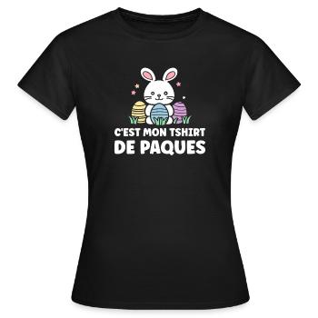 hUMOUR EASTER - Women's T-Shirt - black - Front - AI Model Female 172 dark (172cm)
