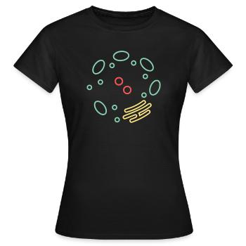 Zelle Organellen Biologie - Frauen T-Shirt - Schwarz - Vorne - AI Model Female 172 dark (172cm)