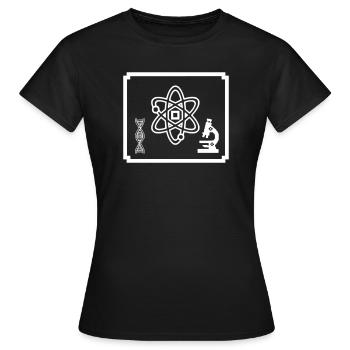  Labor Monitor Pixel Wissenschaft - Frauen T-Shirt - Schwarz - Vorne - AI Model Female 172 dark (172cm)