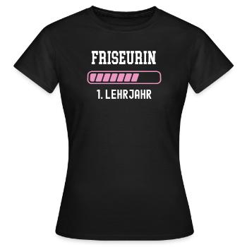 Hairdresser training 1 year of apprenticeship first year apprenticeship - Women's T-Shirt - black - Front - AI Model Female 172 dark (172cm)
