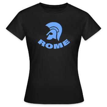 ROME - Frauen T-Shirt - Schwarz - Vorne - AI Model Female 172 dark (172cm)