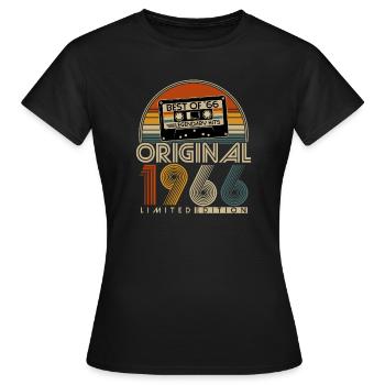 Original 1966 Retro Vintage Geburtstag Geschenk - Frauen T-Shirt - Schwarz - Vorne - AI Model Female 172 dark (172cm)