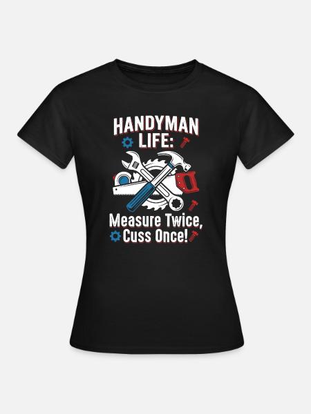 Handwerkerleben: Maß zwei Mal - Frauen T-Shirt - Schwarz