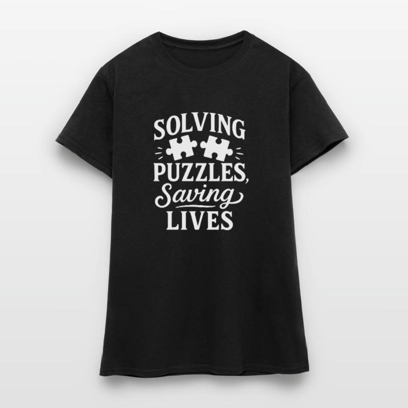 Forensic Nurse Practitioner Puzzles Saving Lives Frauen T-Shirt