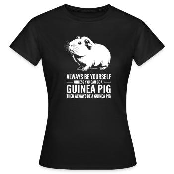 Expressions du cochon d’Inde Cadeau du cochon d’Inde - T-shirt Femme - noir - Devant - AI Model Female 172 dark (172cm)