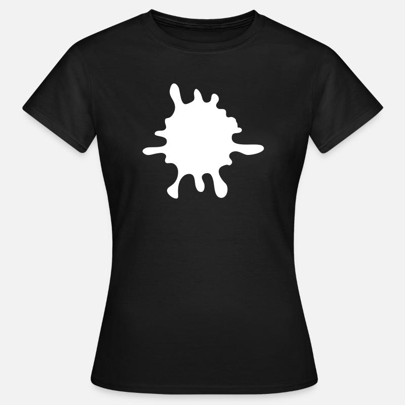 Farbklecks Splash - Frauen T-Shirt - Schwarz