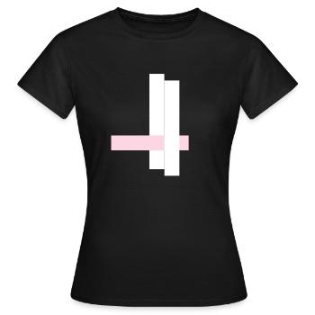 Tours blanches avec ruban rose - T-shirt Femme - noir - Devant - AI Model Female 172 dark (172cm)
