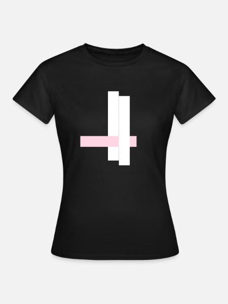 Weiße Türme mit Rosa Band - Frauen T-Shirt - Schwarz