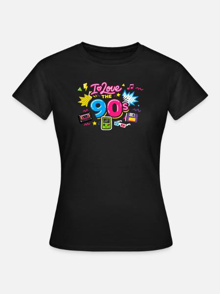 90er Jahre - Frauen T-Shirt - Schwarz