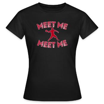 Rencontre-moi en position de cour - T-shirt Femme - noir - Devant - AI Model Female 172 dark (172cm)