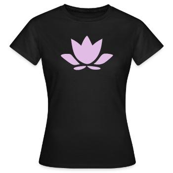 Fleur de lotus Fleur de lotus Fleur de lotus Fleur de violette Fleur de yoga - T-shirt Femme - noir - Devant - AI Model Female 172 dark (172cm)