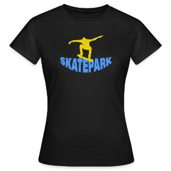 SKATEPARK - Frauen T-Shirt - Schwarz - Vorne - AI Model Female 172 dark (172cm)