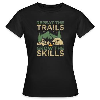 Girl Scout Leader Repeat The Trails Scout - Frauen T-Shirt - Schwarz - Vorne - AI Model Female 172 dark (172cm)