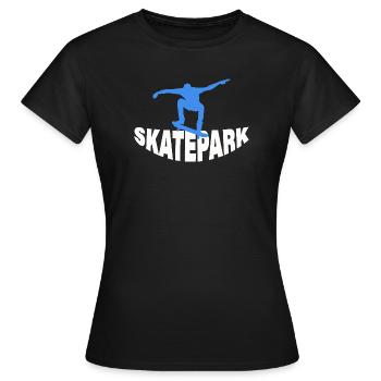 SKATEPARK - Frauen T-Shirt - Schwarz - Vorne - AI Model Female 172 dark (172cm)