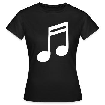 Music Note Musical Note White - Women's T-Shirt - black - Front - AI Model Female 172 dark (172cm)