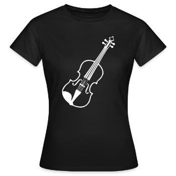 Don musical pour violon et violon - T-shirt Femme - noir - Devant - AI Model Female 172 dark (172cm)