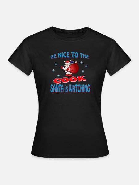SANTA COOK - Frauen T-Shirt - Schwarz