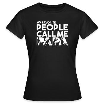 Meine Lieblingsleute nennen mich Papa Steel Worker Art - Frauen T-Shirt - Schwarz - Vorne - AI Model Female 172 dark (172cm)