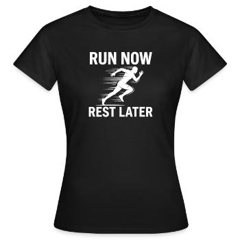 Laufshirt Motivation für Jogger - Frauen T-Shirt - Schwarz - Vorne - AI Model Female 172 dark (172cm)