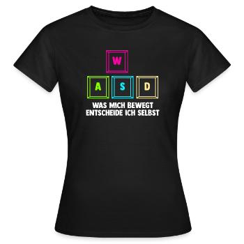 Gaming Computer Gamer Gaming Gamer - Women's T-Shirt - black - Front - AI Model Female 172 dark (172cm)
