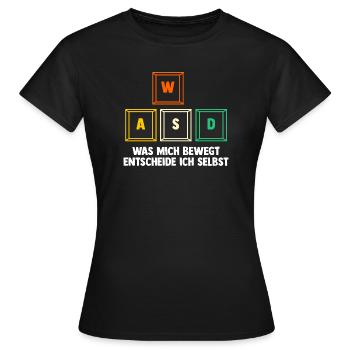 Gaming Computer Gamer Gaming Gamer - Women's T-Shirt - black - Front - AI Model Female 172 dark (172cm)