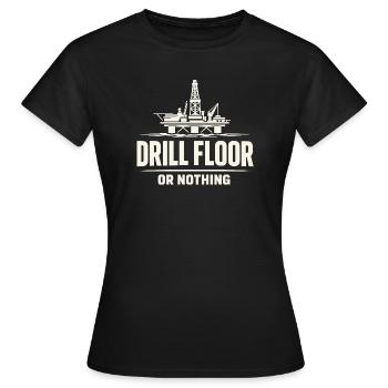 Offshore-bohrer-rig-bohrer Bohrboden Offshore - Frauen T-Shirt - Schwarz - Vorne - AI Model Female 172 dark (172cm)