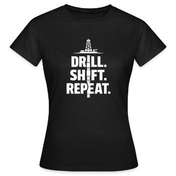 Offshore-bohrer-rig-bohrer Bohrboden Offshore - Frauen T-Shirt - Schwarz - Vorne - AI Model Female 172 dark (172cm)