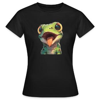 Eidechsen Eidechse - Frauen T-Shirt - Schwarz - Vorne - AI Model Female 172 dark (172cm)