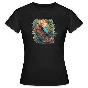Eidechsen Eidechse - Frauen T-Shirt - Schwarz - Vorne - AI Model Female 172 dark (172cm)