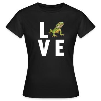 Eidechsen Eidechse - Frauen T-Shirt - Schwarz - Vorne - AI Model Female 172 dark (172cm)