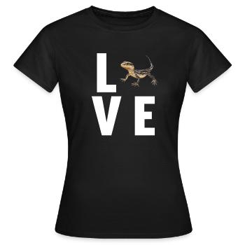 Eidechsen Eidechse - Frauen T-Shirt - Schwarz - Vorne - AI Model Female 172 dark (172cm)