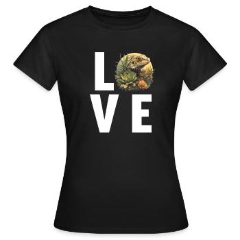 Eidechsen Eidechse - Frauen T-Shirt - Schwarz - Vorne - AI Model Female 172 dark (172cm)