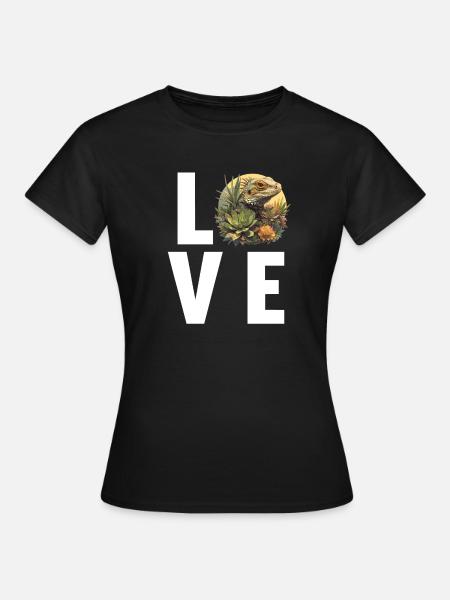 Eidechsen Eidechse - Frauen T-Shirt - Schwarz