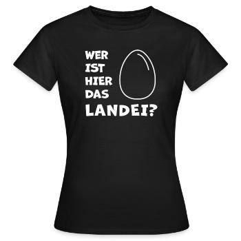 Das Landei - Fans de poulet - Coq - Coq - Bio - T-shirt Femme - noir - Devant - AI Model Female 172 dark (172cm)