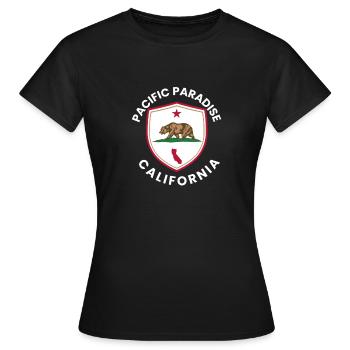Pacific Paradise California - Women's T-Shirt - black - Front - AI Model Female 172 dark (172cm)