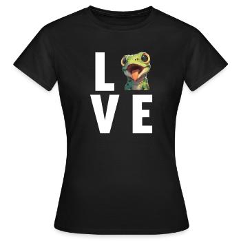 Eidechsen Eidechse - Frauen T-Shirt - Schwarz - Vorne - AI Model Female 172 dark (172cm)