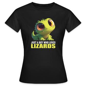 Eidechsen Eidechse - Frauen T-Shirt - Schwarz - Vorne - AI Model Female 172 dark (172cm)