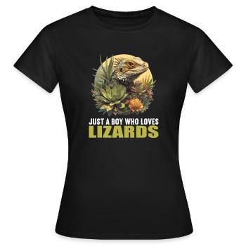 Lézard des lézards - T-shirt Femme - noir - Devant - AI Model Female 172 dark (172cm)
