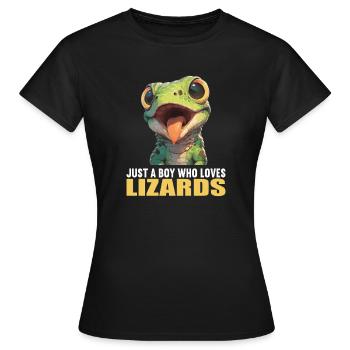 Lézard des lézards - T-shirt Femme - noir - Devant - AI Model Female 172 dark (172cm)