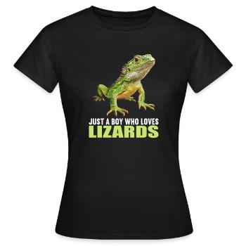 Eidechsen Eidechse - Frauen T-Shirt - Schwarz - Vorne - AI Model Female 172 dark (172cm)