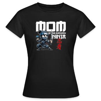 Mama des Geburtstags Ninja Geburtstag Lustig - Frauen T-Shirt - Schwarz - Vorne - AI Model Female 172 dark (172cm)