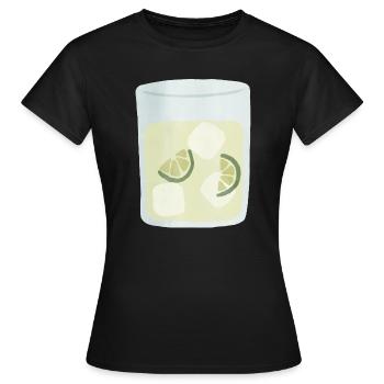 Moskauer Maultier im Aquarellstil - Frauen T-Shirt - Schwarz - Vorne - AI Model Female 172 dark (172cm)