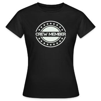 membre d’équipage - T-shirt Femme - noir - Devant - AI Model Female 172 dark (172cm)