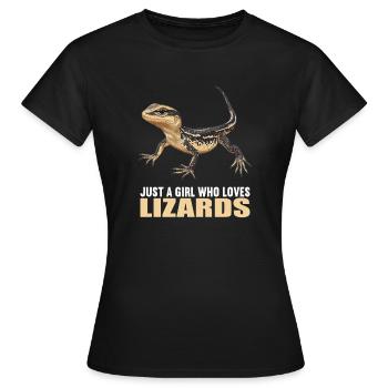 Lézard des lézards - T-shirt Femme - noir - Devant - AI Model Female 172 dark (172cm)